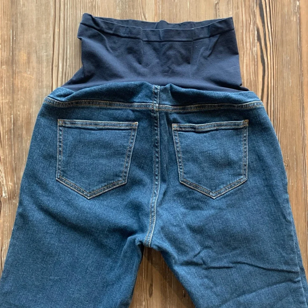 Indigo Blue | Cuffed Maternity Jeans - Picture 5 of 7